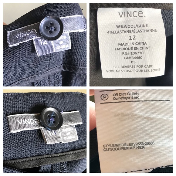 VINCE Stretch Wool Trouser Pants - Picture 3 of 8